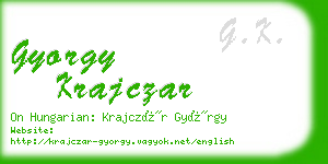 gyorgy krajczar business card